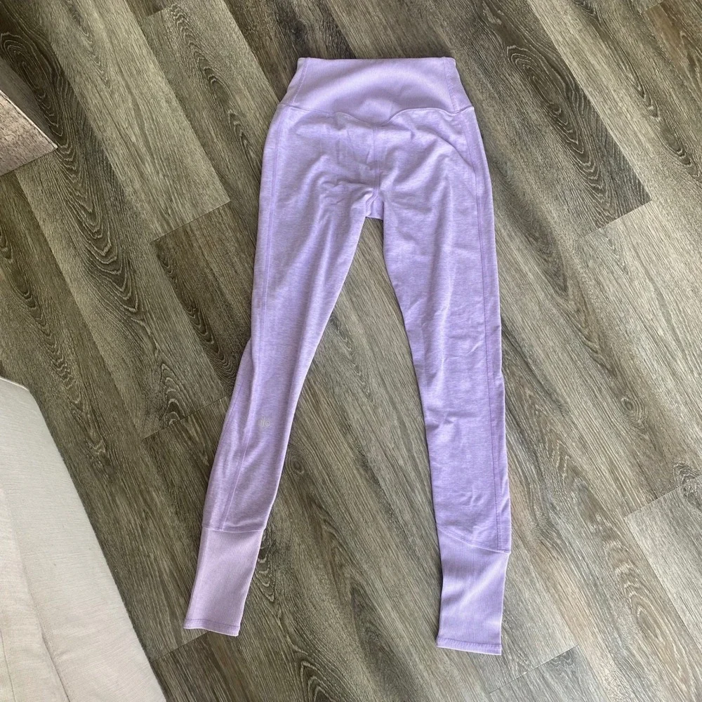 Alo Yoga Women's Purple Heather Alosoft High-Waist Goddess Leggings Size S